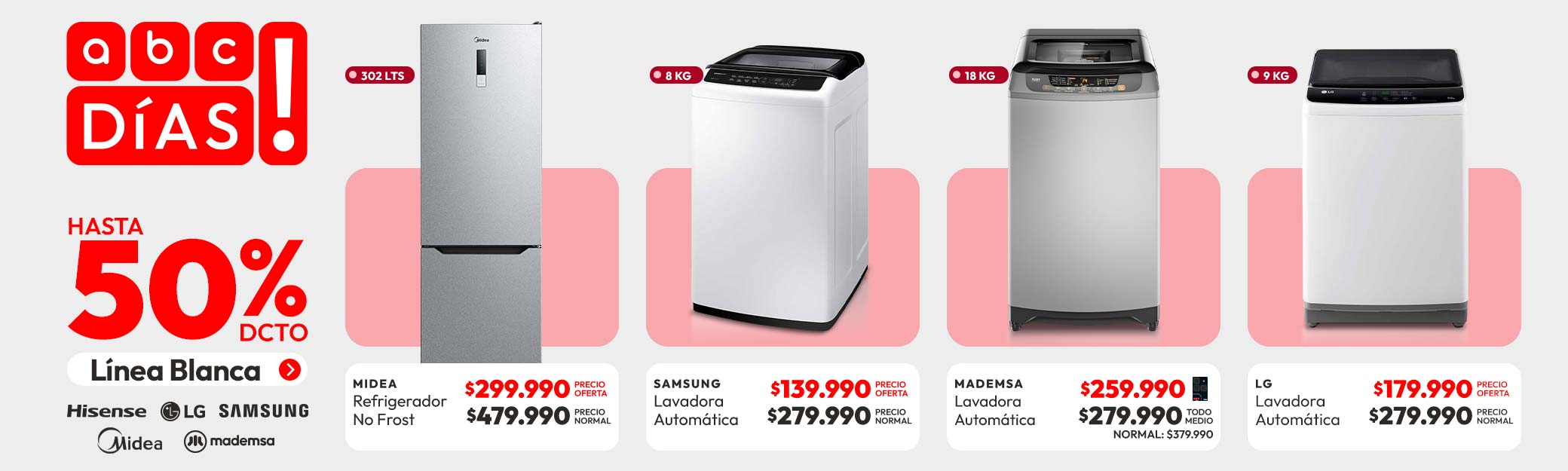 Línea Blanca hasta 50% dcto