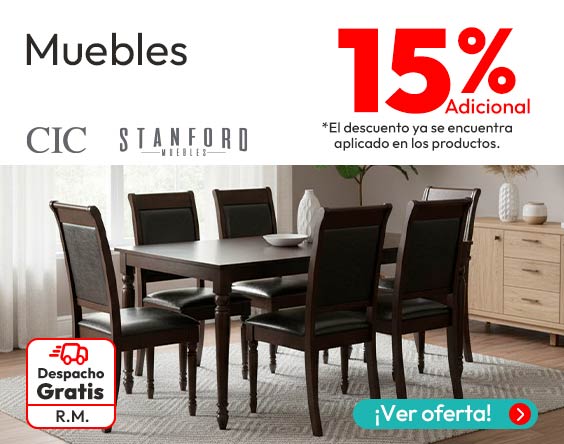 contador muebles CIC  y Stanford DG RM 15% adicional