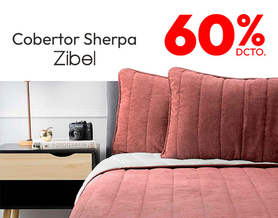 Cobertor Sherpa Zibel 60% dcto todas las plazas