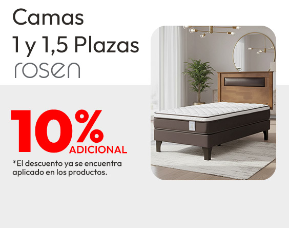 Camas 1 y 1,5 Plazas 10% adicional Rosen