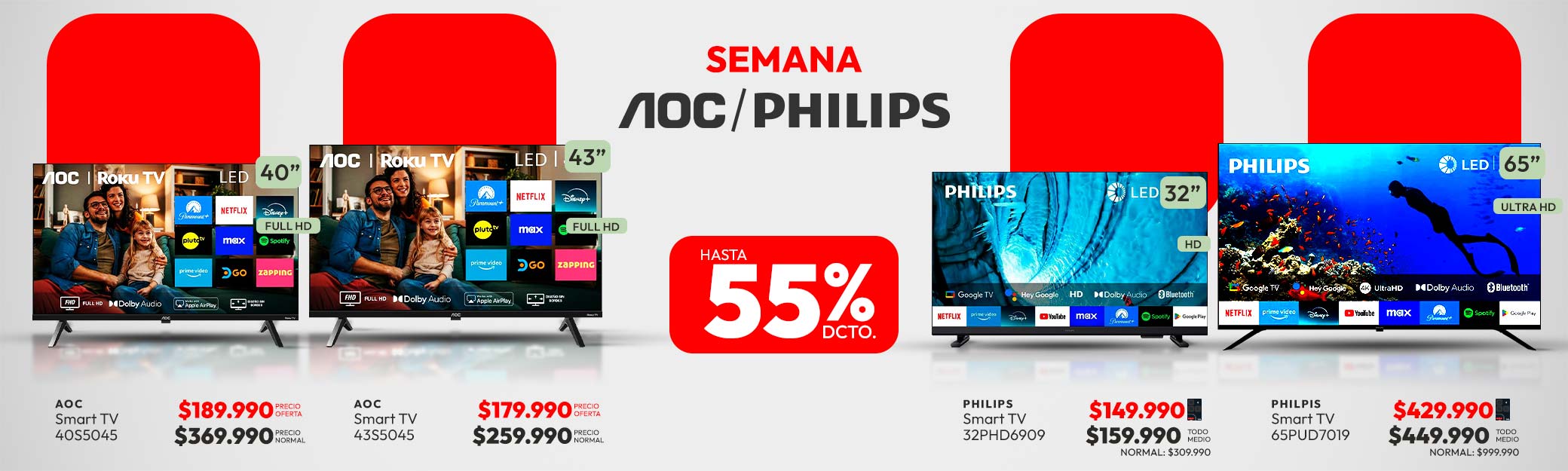 Semana AOC, Philips hasta 55% descuento