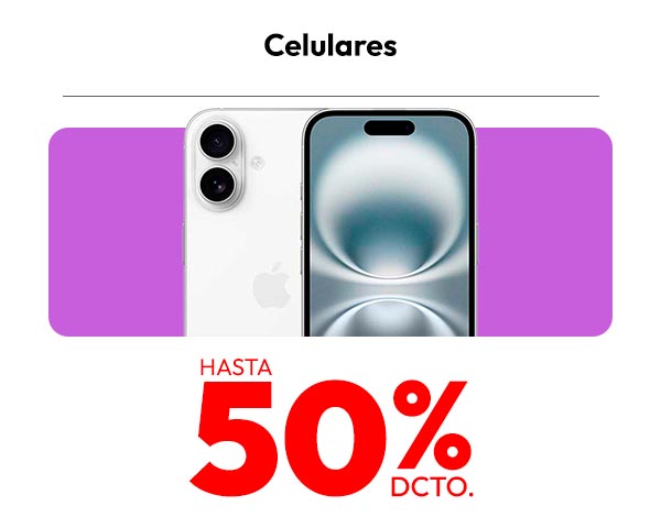 Celulares hasta 55% descuento