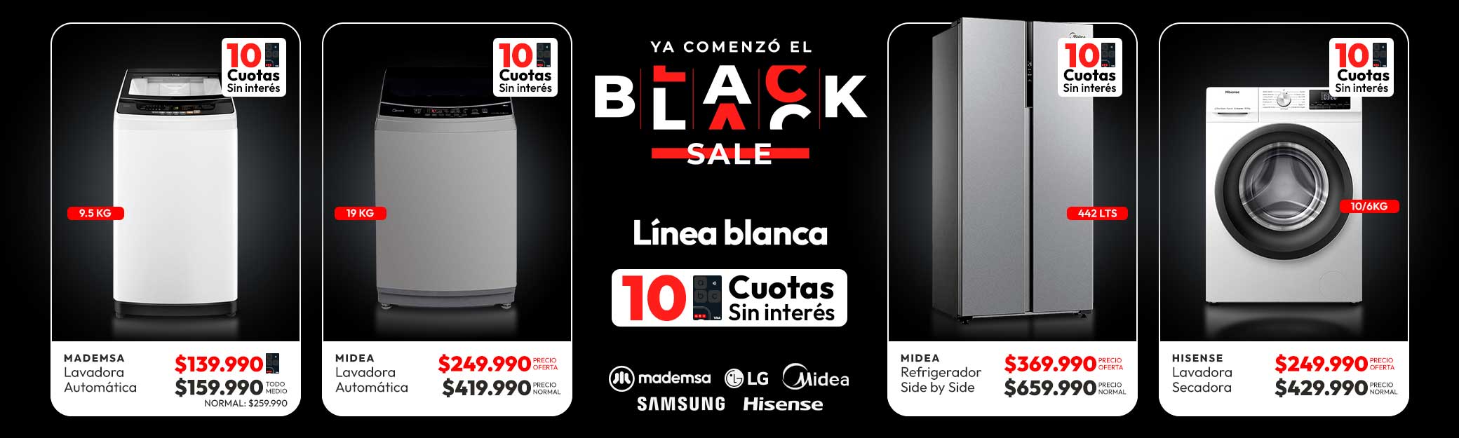 Linea blanca 50% descuento
