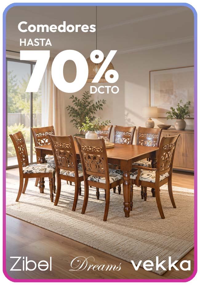 Comedores hasta 70% de dcto
