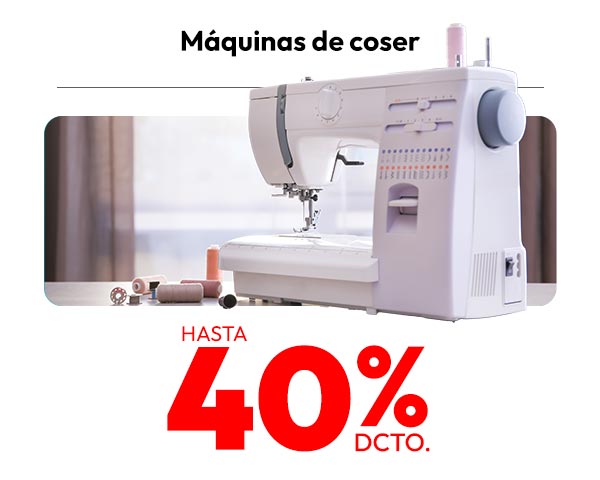 máquinas de coser hasta 40% dcto