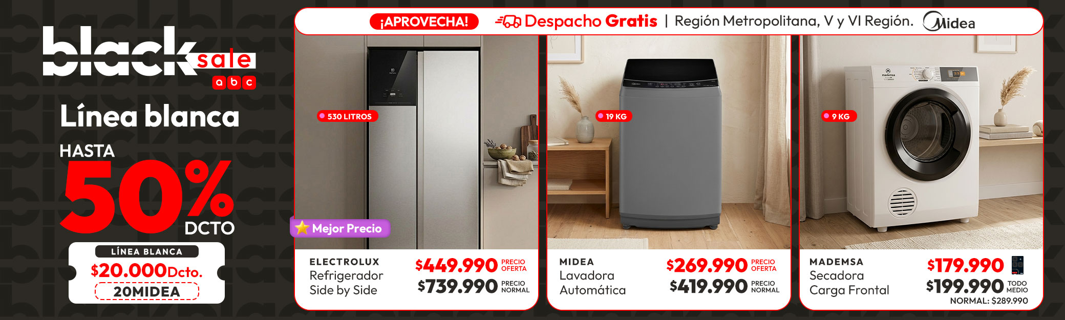 midea week Despacho gratis en RM