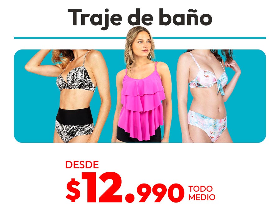 Traje de baño desde $12.990
