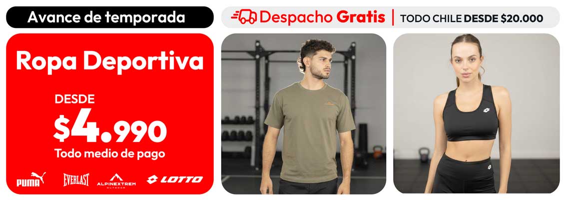 Ropa deportiva desde $4.990