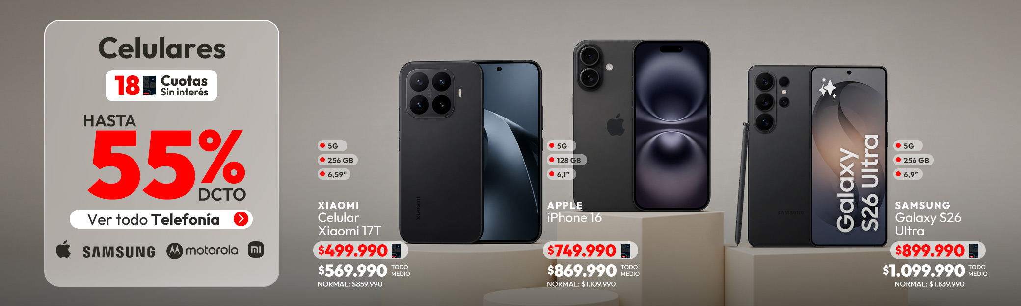 ¡El Día de la Juventud se nos quedó corto! Celulares hasta 50% dcto