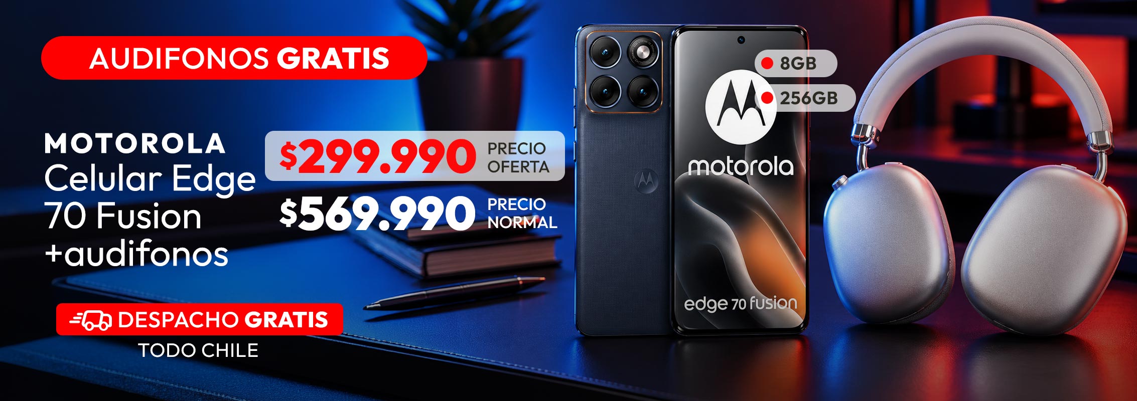 Motorola Edge 70 Fusion +Audifonos de regalo