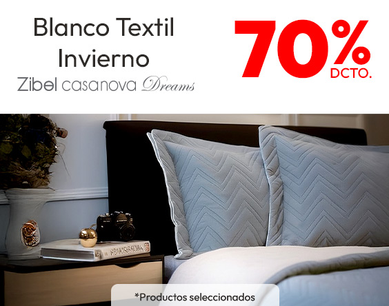 Blanco Textil Invierno 70% dcto TMP plus seleccionados