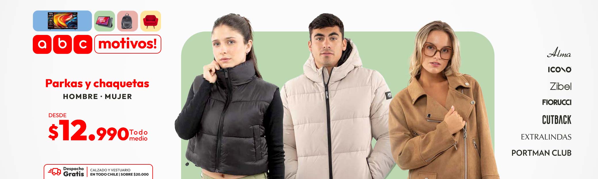 chaquetas y parkas desde 12990 hombre y mujer