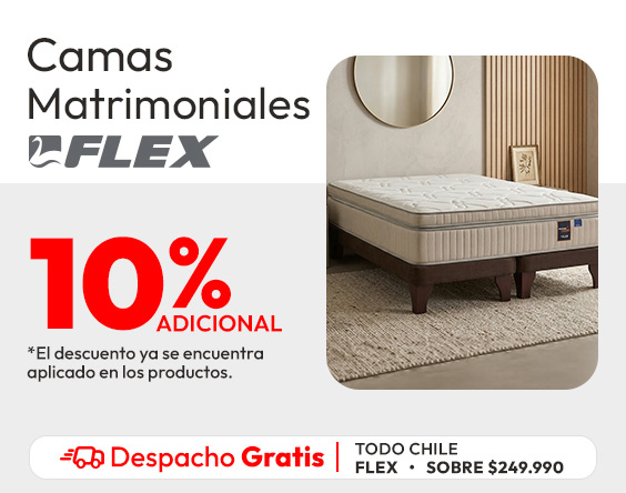 Camas Matrimoniales Flex 10% adicional