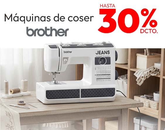Máquinas de coser hasta 30% descuento