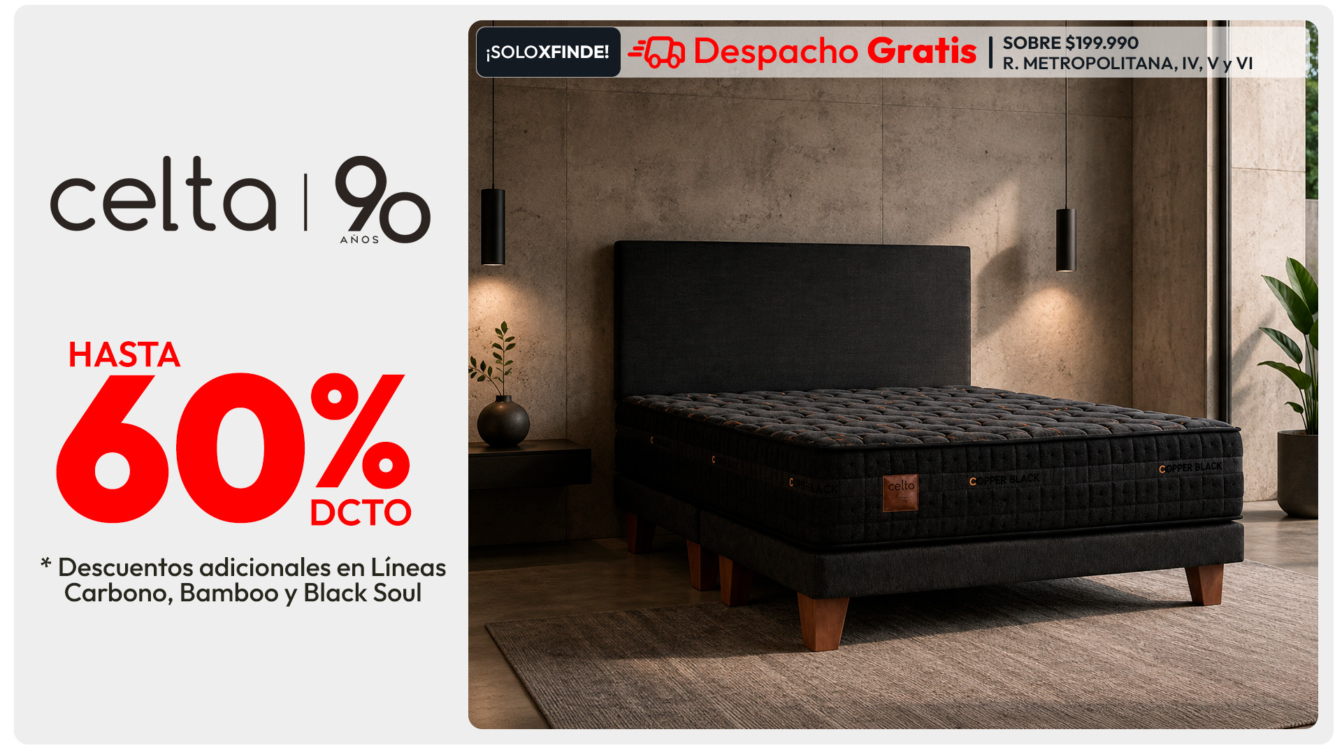 Celta Aniversario 90 años / Hasta 45% de dcto