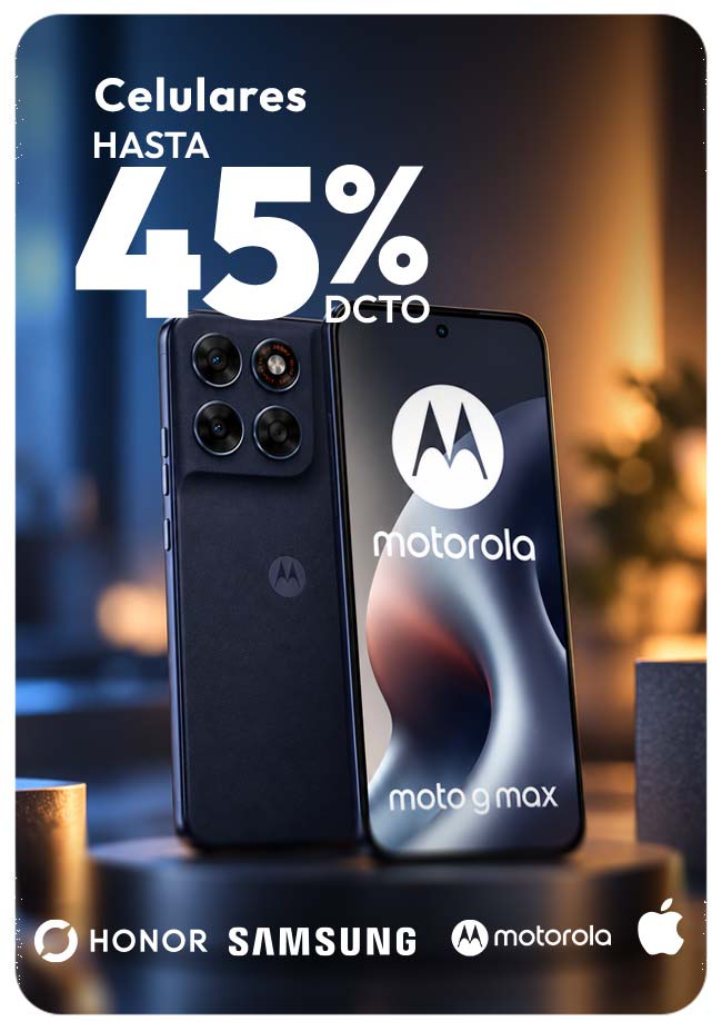 Celulares hasta 45% de dcto