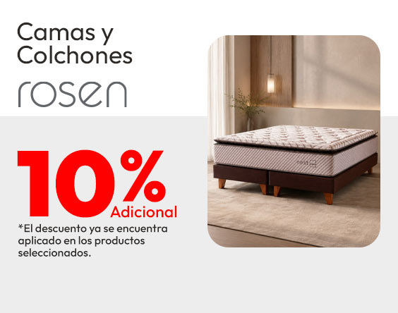 Camas y Colchones ROSEN 10% adicional /productos seleccionados