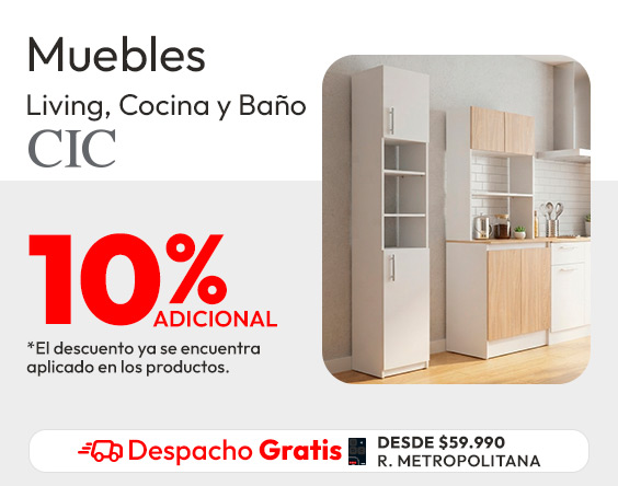 Muebles Living, Cocina y Baño / DG desde 59.990, en RM