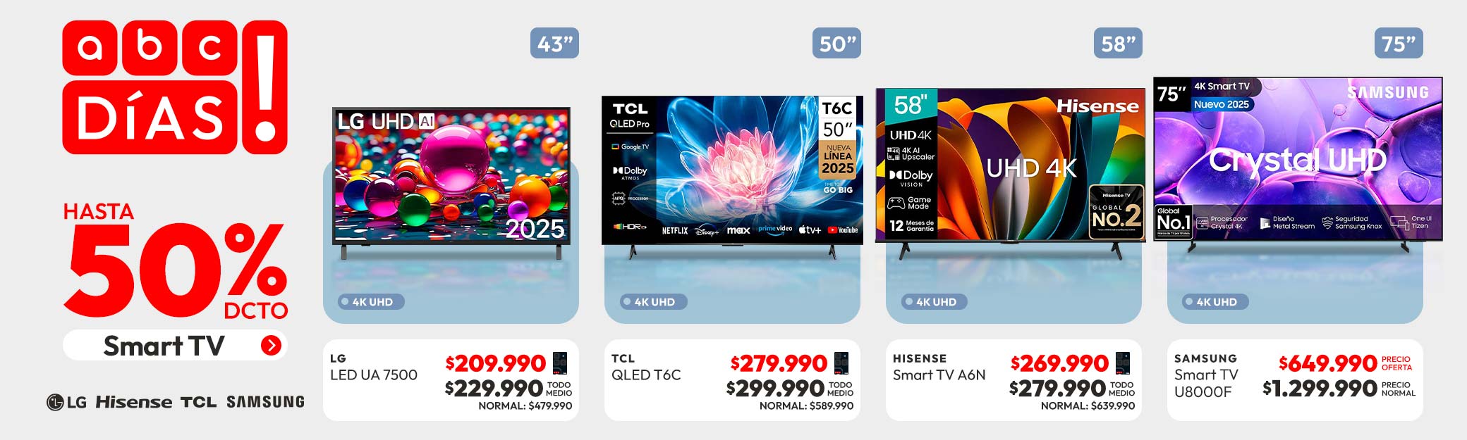 Smart TV Hasta 50% de dcto