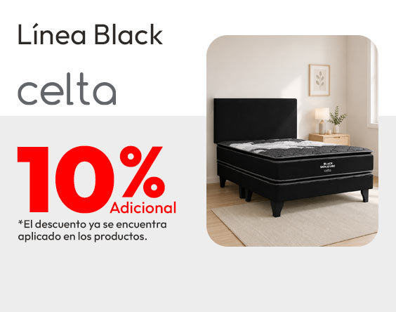 Línea Black Celta 10% adicional