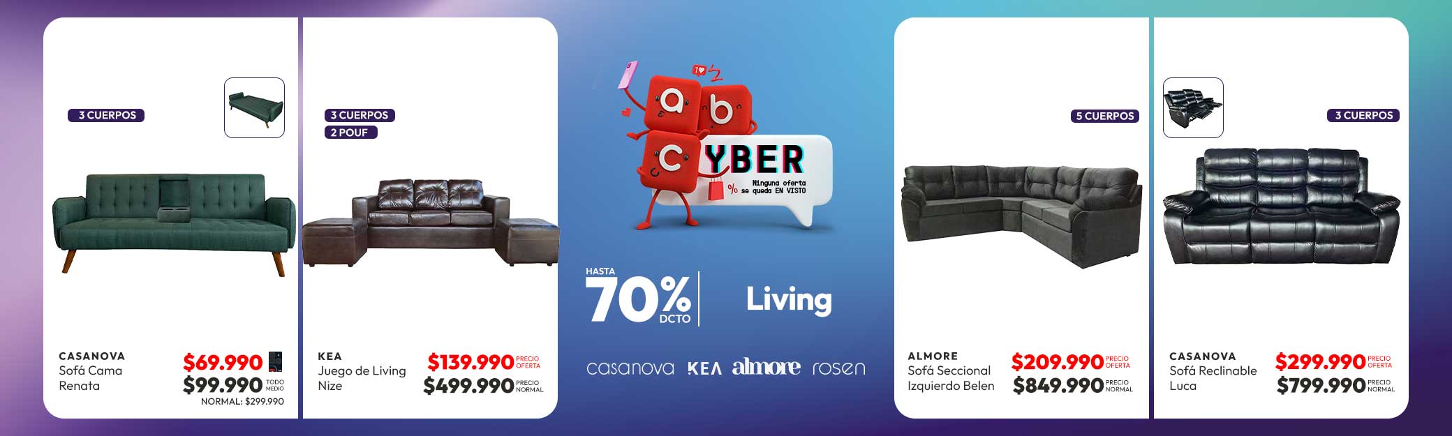 Living hasta 70% dcto