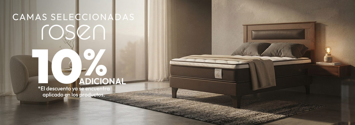 Camas rosen 10% dcto adicional