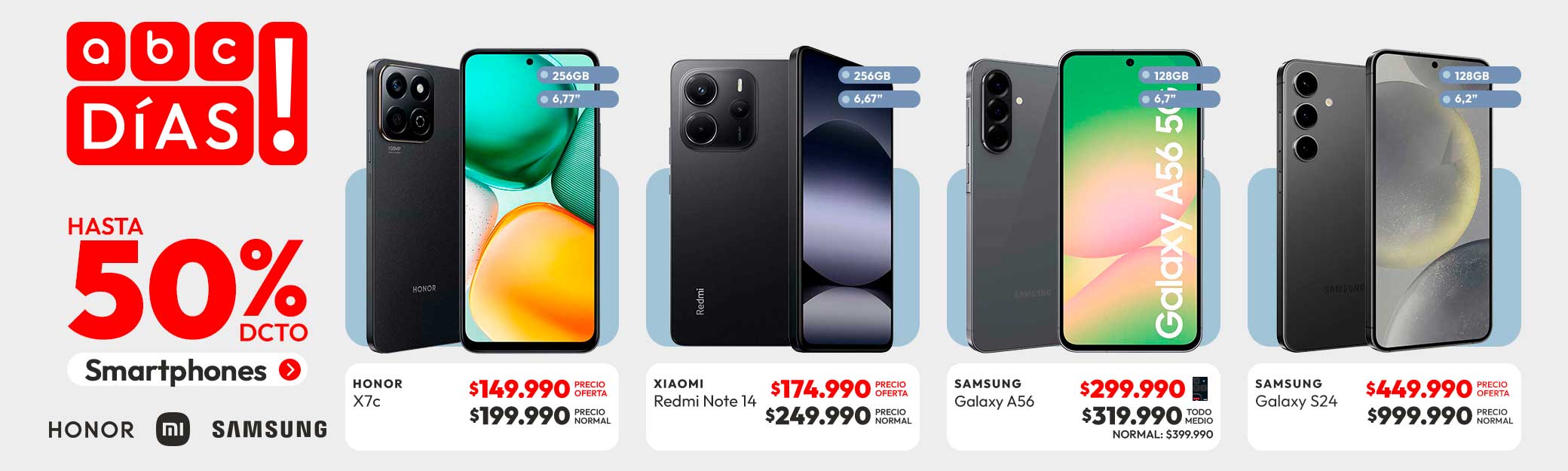 Smartphones Hasta 50% de dcto
