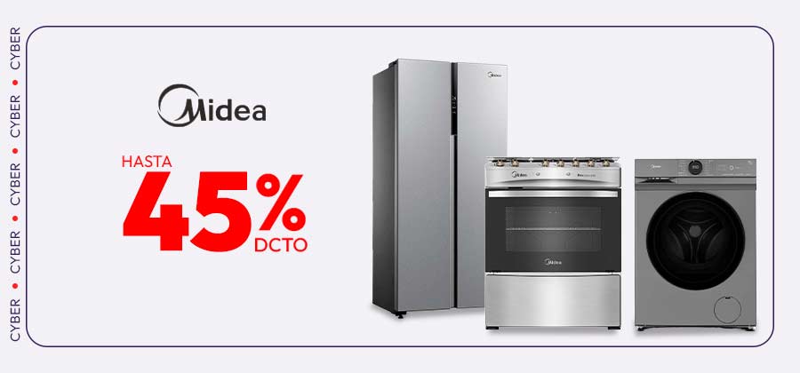 Midea hasta 45% dcto