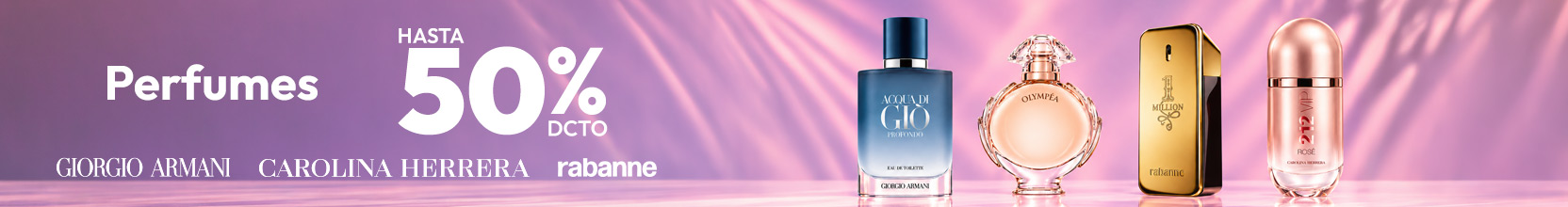 perfumes hasta 50% dcto