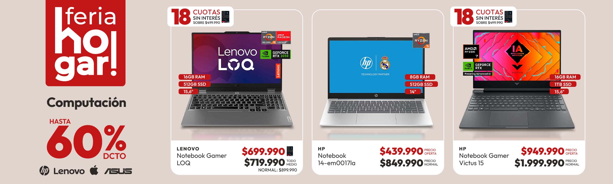 Computacion hasta 60% dcto