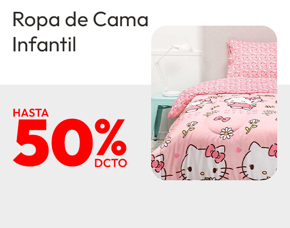 Ropa de Cama Infantil Hasta 50% de dcto