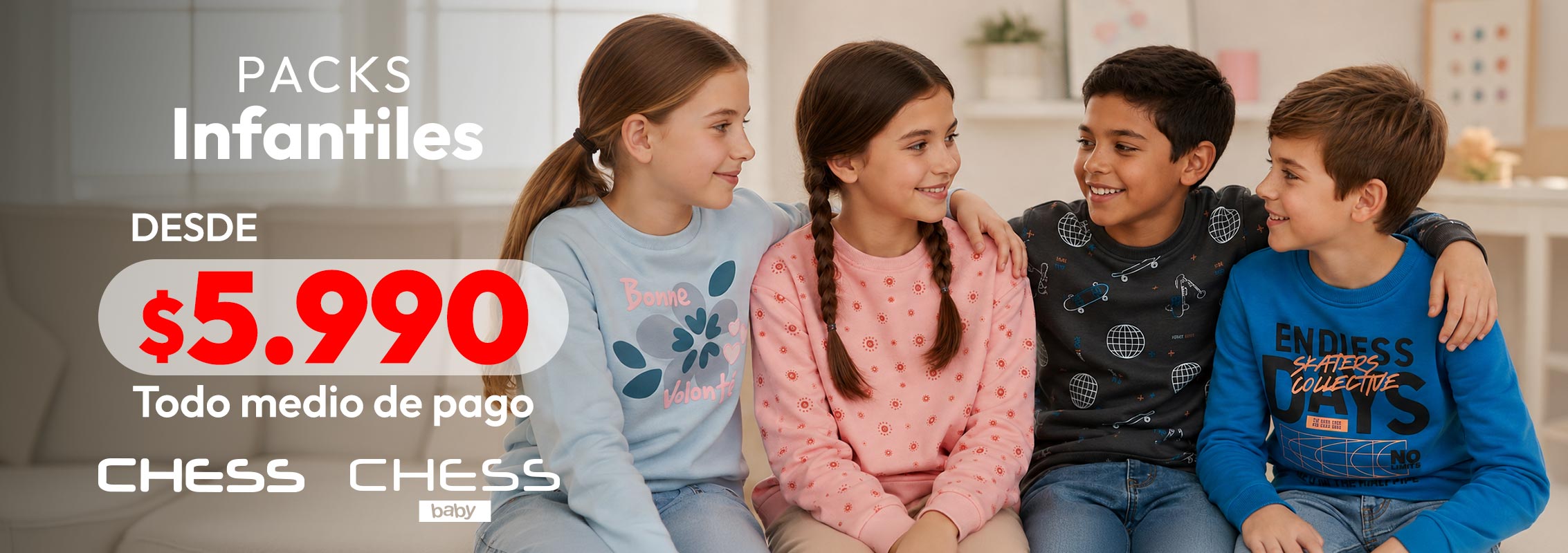Packs infantiles desde $5.990