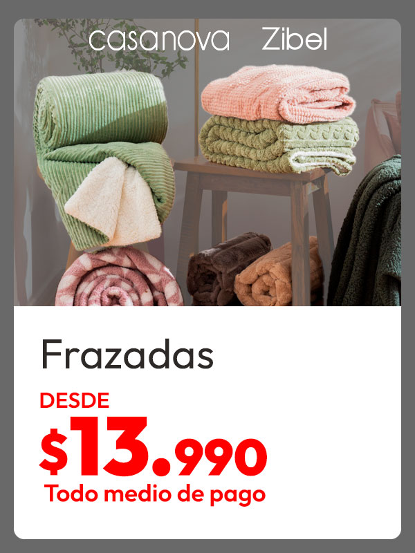 Frazadas desde $13.990