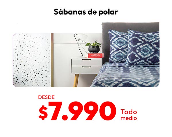Sábanas de polar desde $7.990