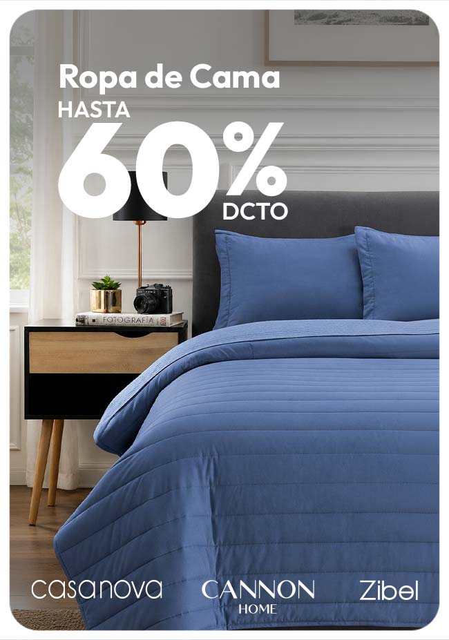 Ropa de Cama hasta 60% de dcto