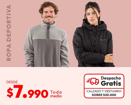 Ropa deportiva hombre y mujer desde $7.990