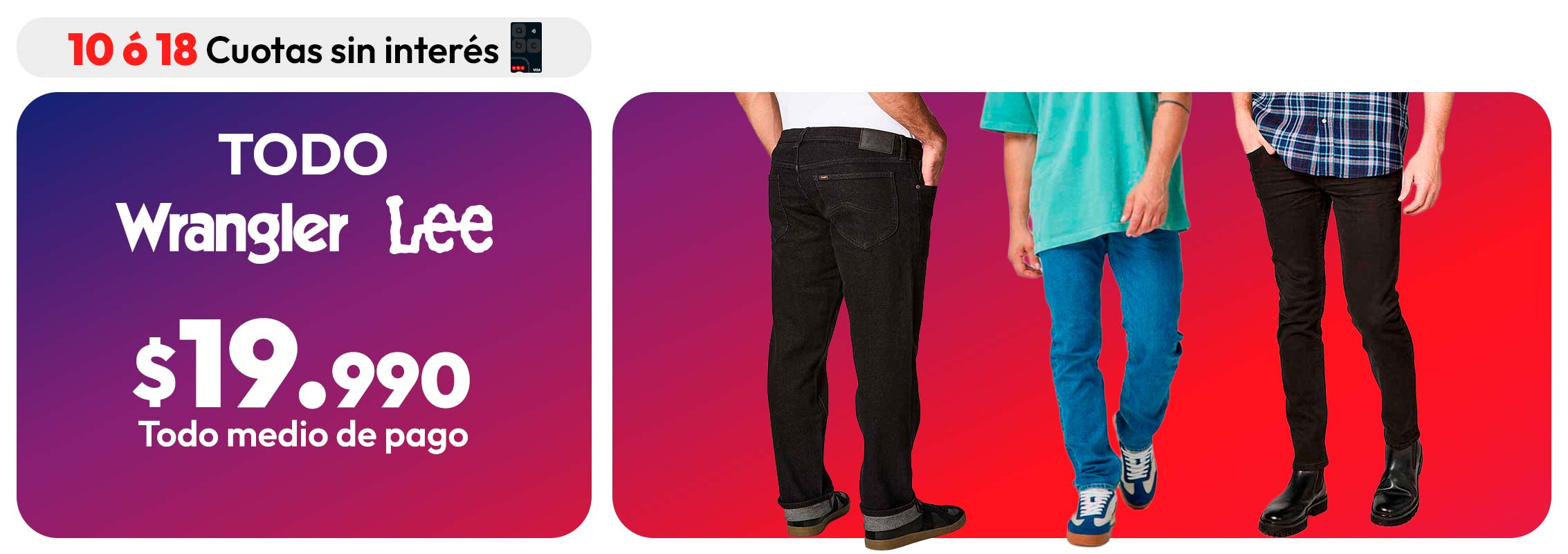 Jeans Wrangler y Lee