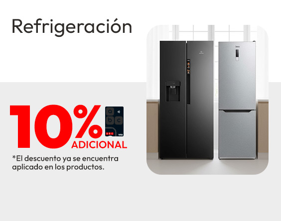 Refrigeración con 10% descuento adicional