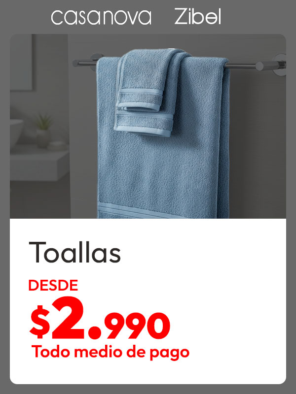 Toallas desde $2.990