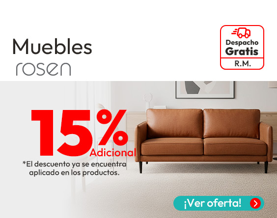  Rosen muebles 15% adicional + dg RM