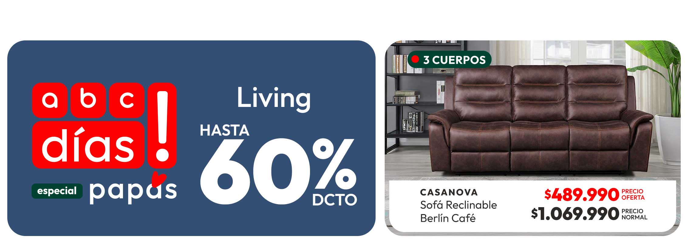 Muebles hasta 60% descuento