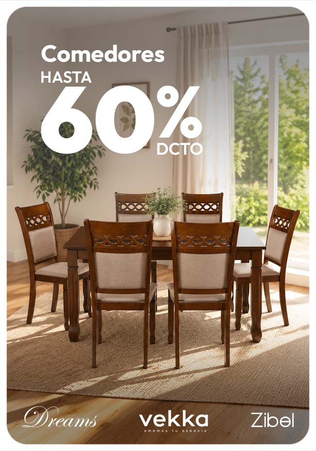 Comedores hasta 60% de dcto
