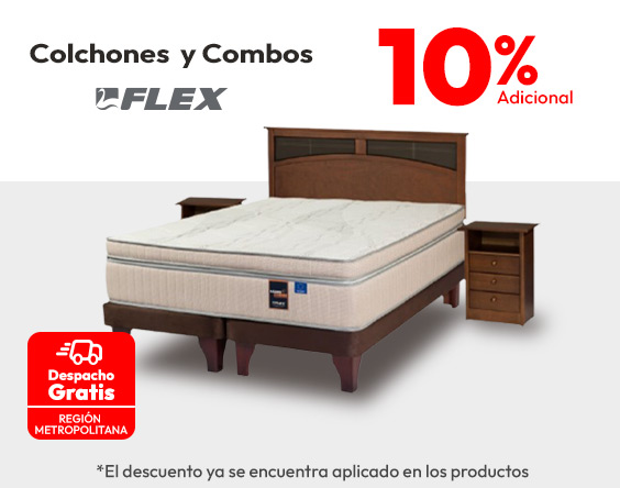 Colchones y Combos Flex 15% dcto adicional / DG RM