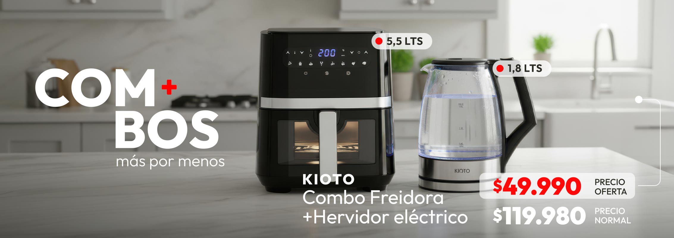 Combo Freidora + Hervidor