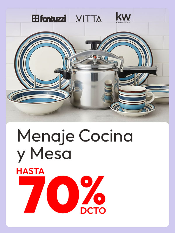 Menaje Cocina y Mesa hasta 70%