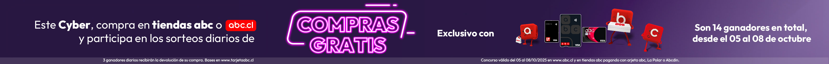 Participa por tu compra cyber gratis
