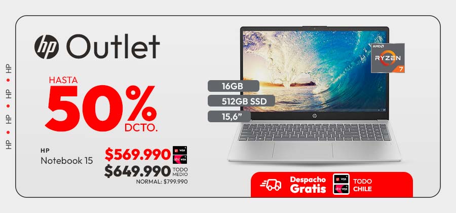 Outlet HP hasta 50% dcto