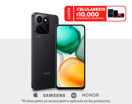 Usa tu cupón CELULARES10  y obten $10.000 de descuento pagando con tu TLP o ABCvisa