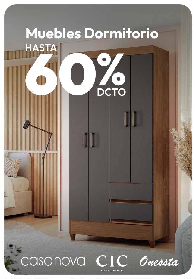 Closets y Cómodas hasta 60% de dcto