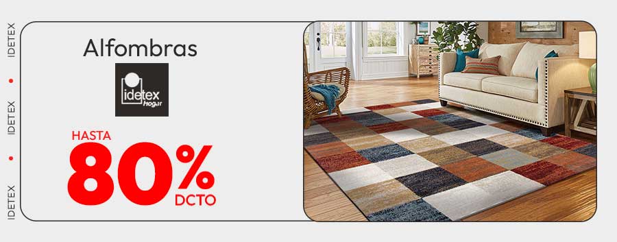 Alfombras iIdetex hasta 80% dcto